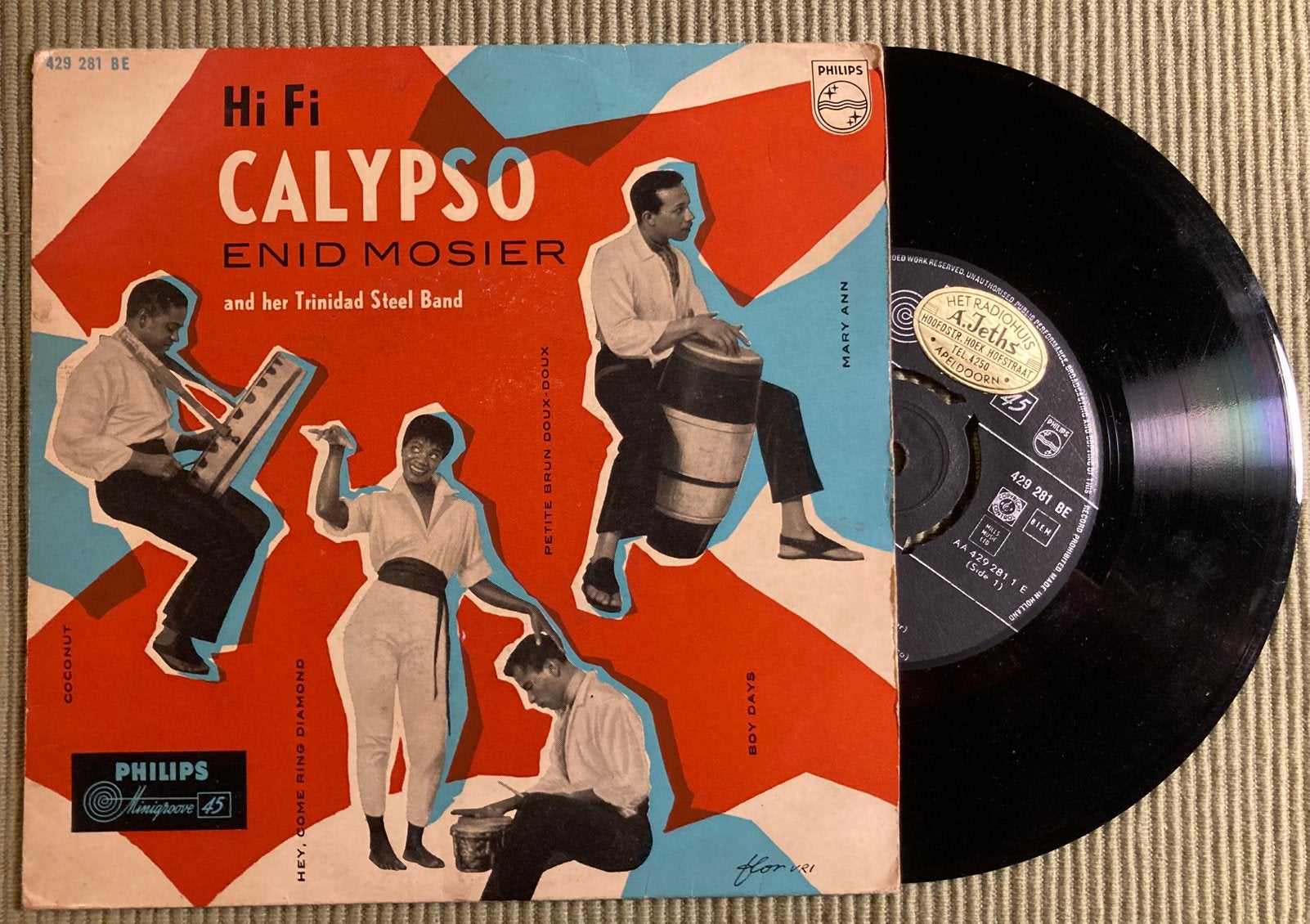 Vinyl single Enid Mosier & her Trinidad Steel Band - Calypso, Gebruikt, Wereldmuziek, 7 inch, Ophalen of Verzenden