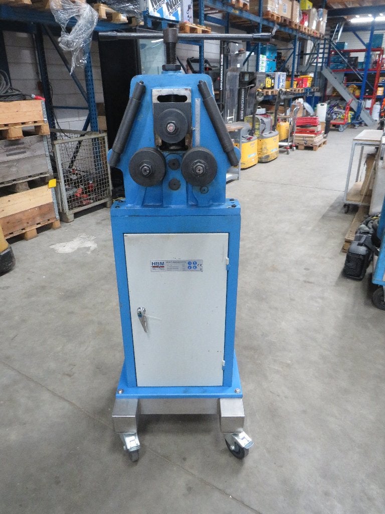 hbm profielwals profielbuigmachine op mobiel rvs onderstel, Ophalen, Gebruikt, Zandhaarweg, Hbm