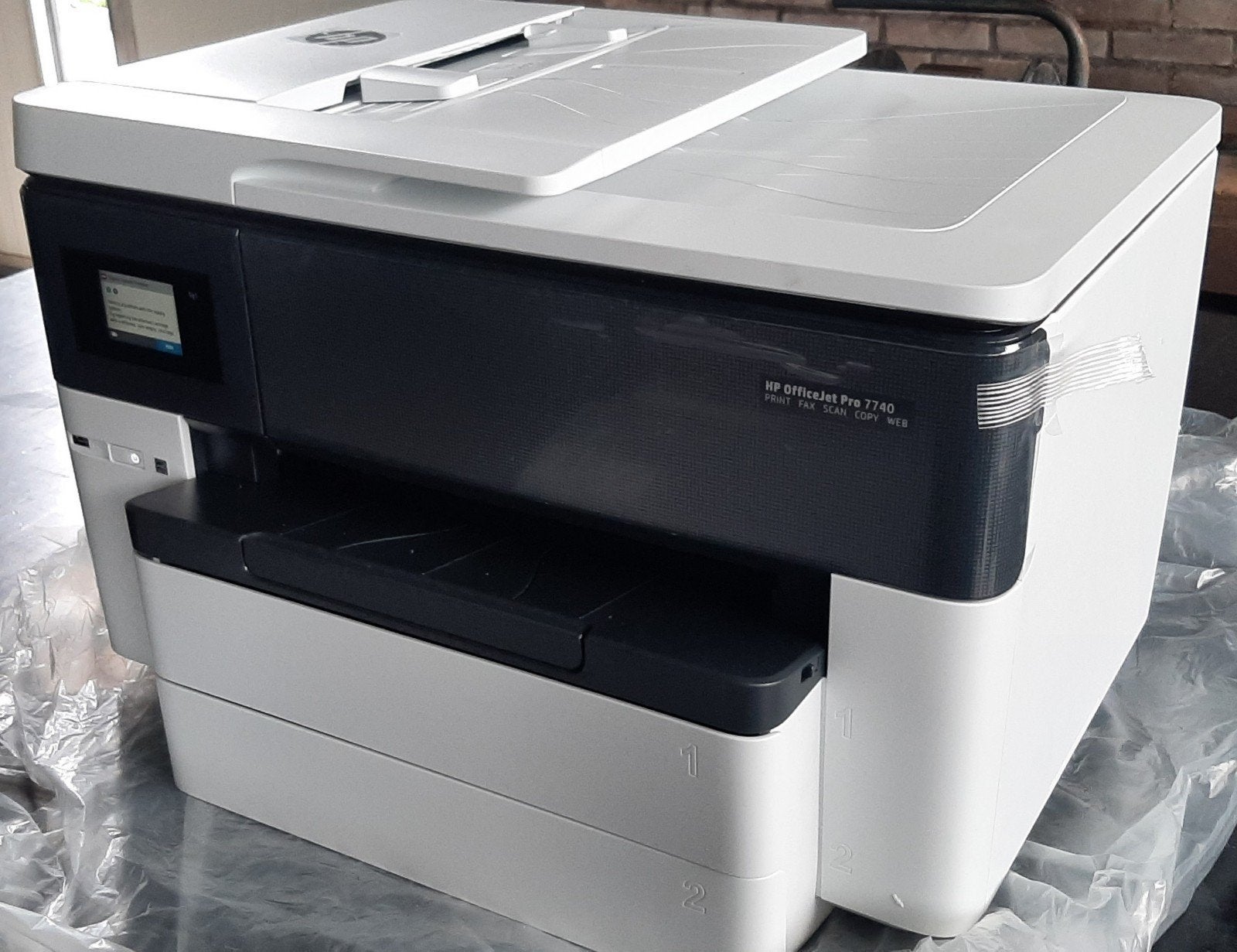 HP OfficeJet Pro 7740 All-in-One Printer - Defect, Ophalen, Inkjetprinter, All-in-one, Draadloos