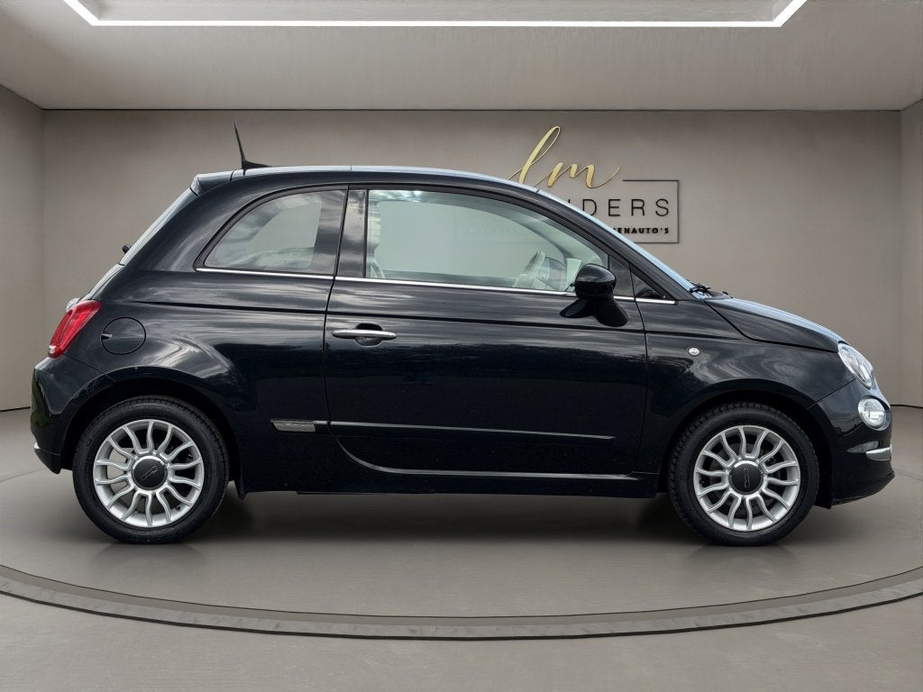 Fiat 500 1.2 Lounge 2019 ZWART | Panoramadak | Apple CarPlay, Auto's, Gebruikt, 4 cilinders, 4 stoelen, Leder en Stof