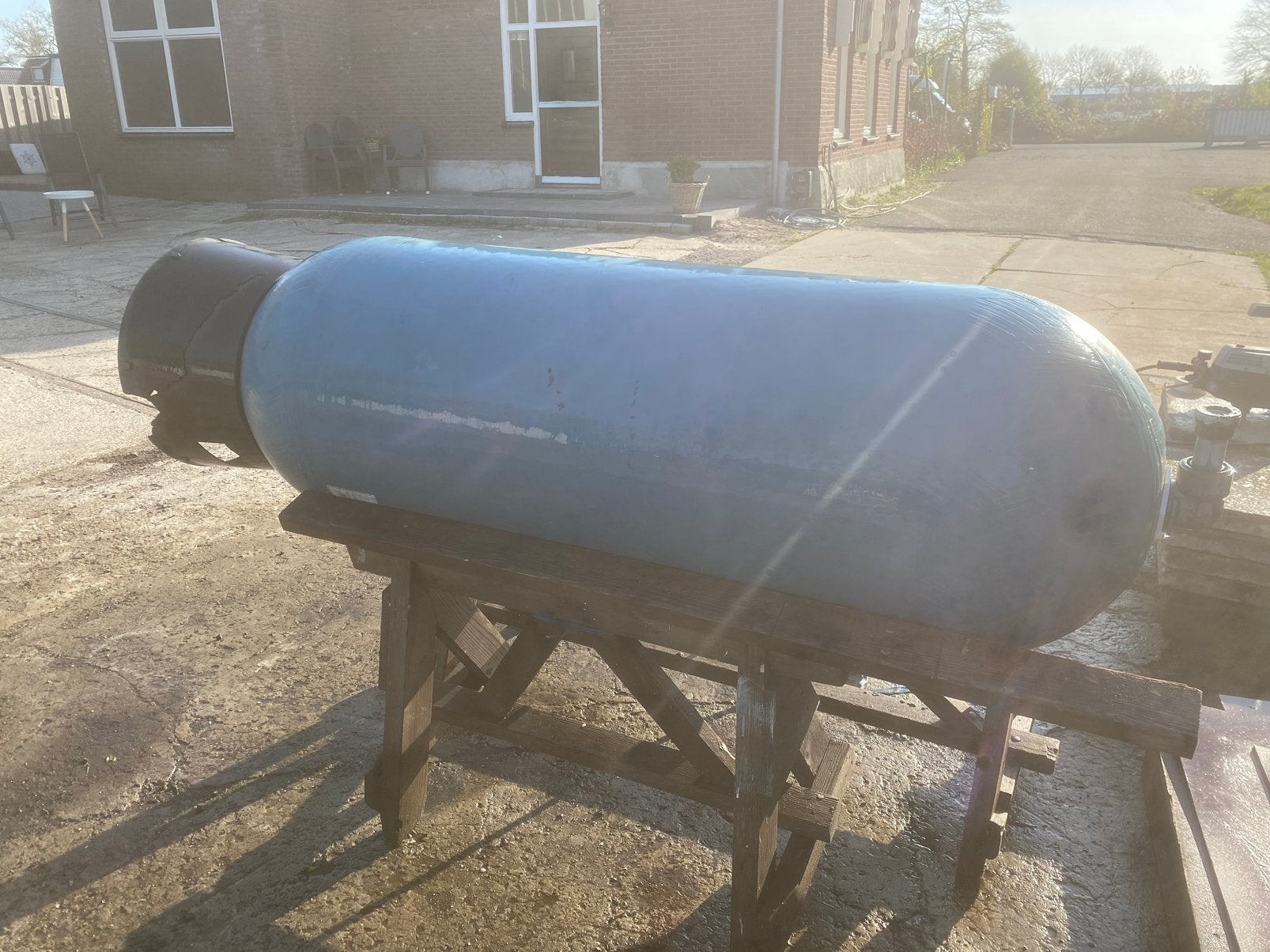 Polyester watertank 450 liter, Ophalen, Zo goed als nieuw