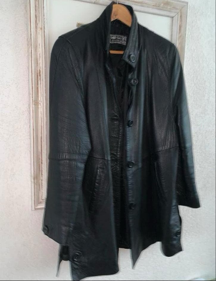 Versace Classic V2 Leren Jas - Maat L, Ophalen of Verzenden, Zo goed als nieuw, Maat 52/54 (L), Zwart