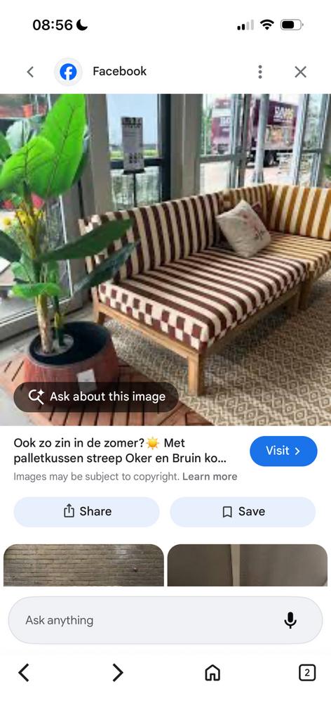 GEZOCHT: palletkussens karwei, Tuin en Terras, Tuinsets en Loungesets, Ophalen, Zo goed als nieuw, 2 zitplaatsen