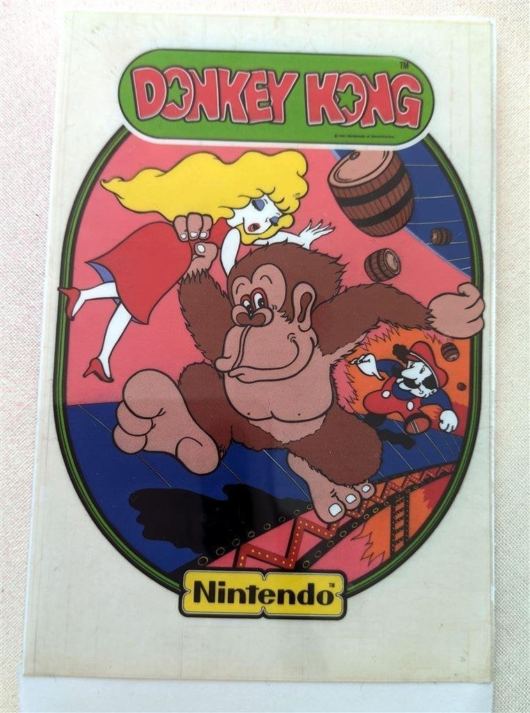 DONKEY KONG BARTOP Retro Arcade kast Vinyl Sticker Decal, Verzenden, Gebruikt, Bedrijf of Vereniging