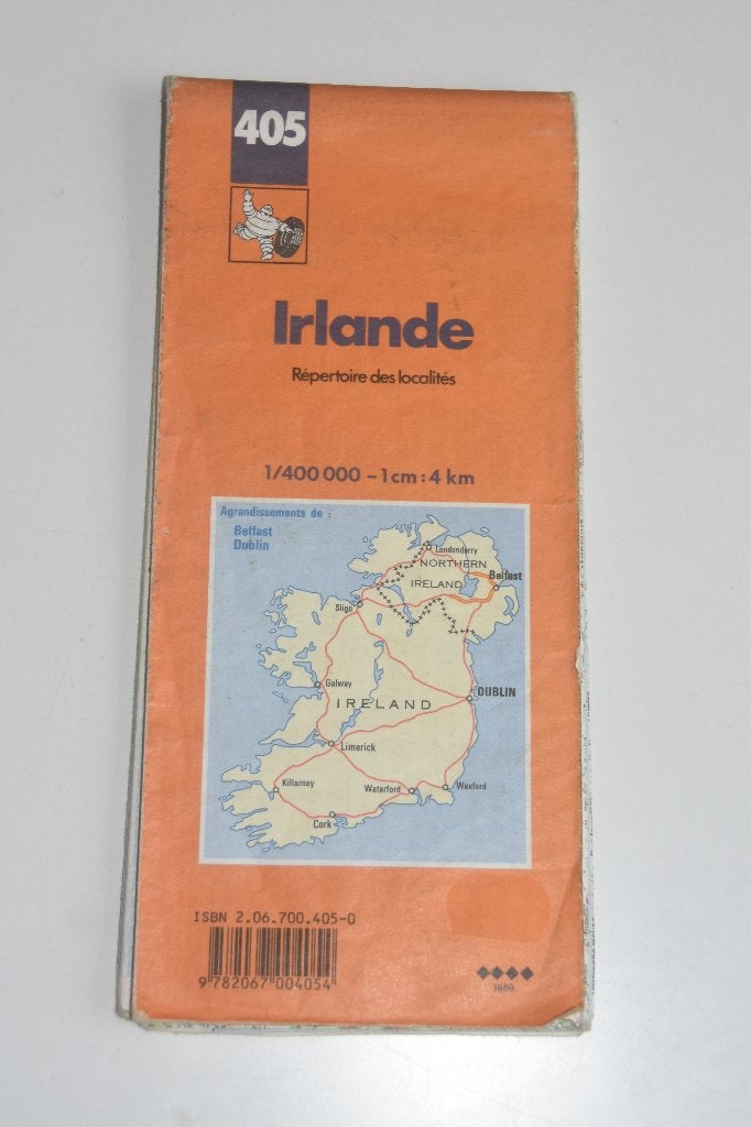 Michelin 405 routekaart Ierland wegenkaart, Boeken, Verzenden, 1800 tot 2000, Overige gebieden, Landkaart