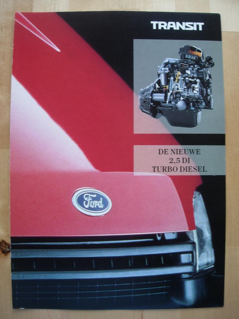 Ford Transit 2.5 Turbo Diesel Brochure 1992, Ford, Ophalen of Verzenden, Zo goed als nieuw, Ford