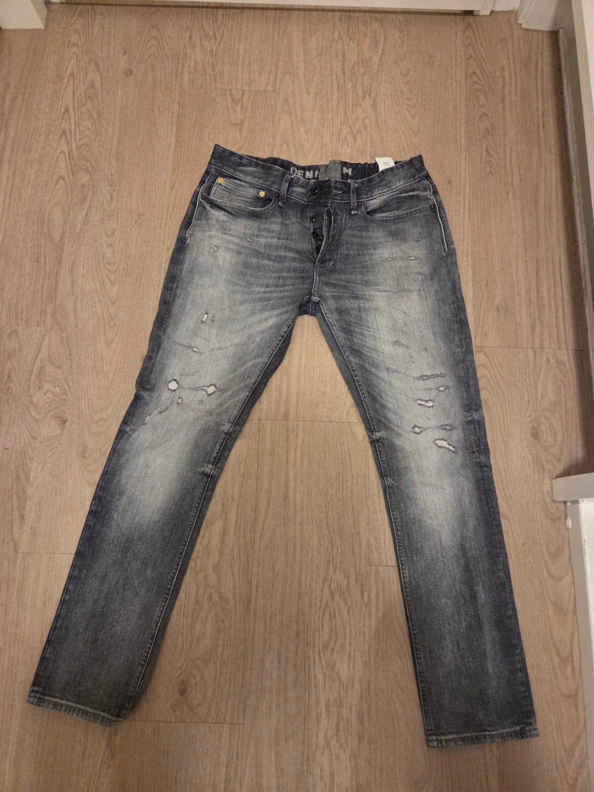 Denham Razor Slim Fit Jeans - W33 L 32 L32, Ophalen of Verzenden, W33 - W34 (confectie 48/50), Grijs, Gedragen