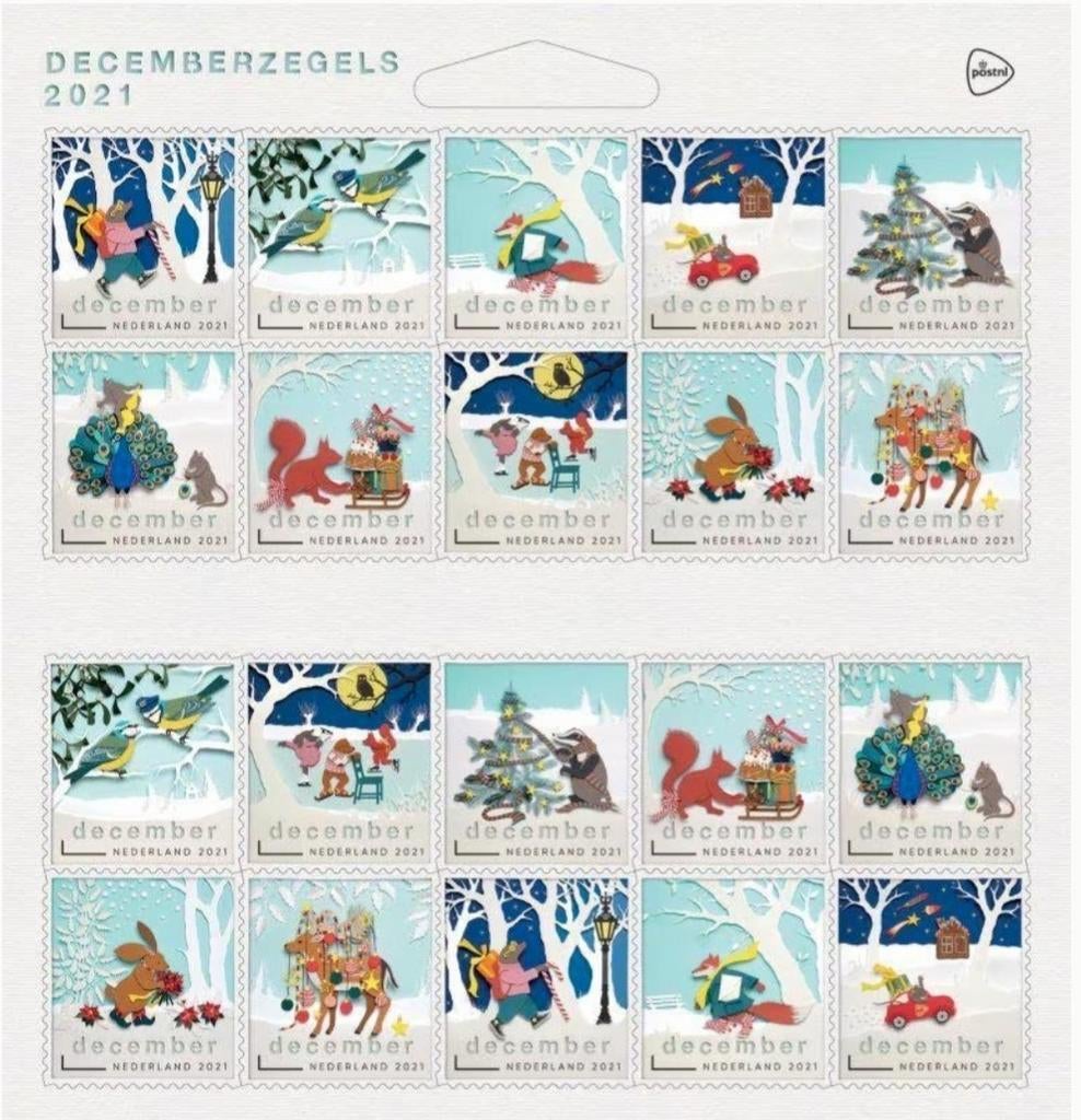 2021 Vel December zegels (20 zegels) Postfris., Verzenden, Postfris