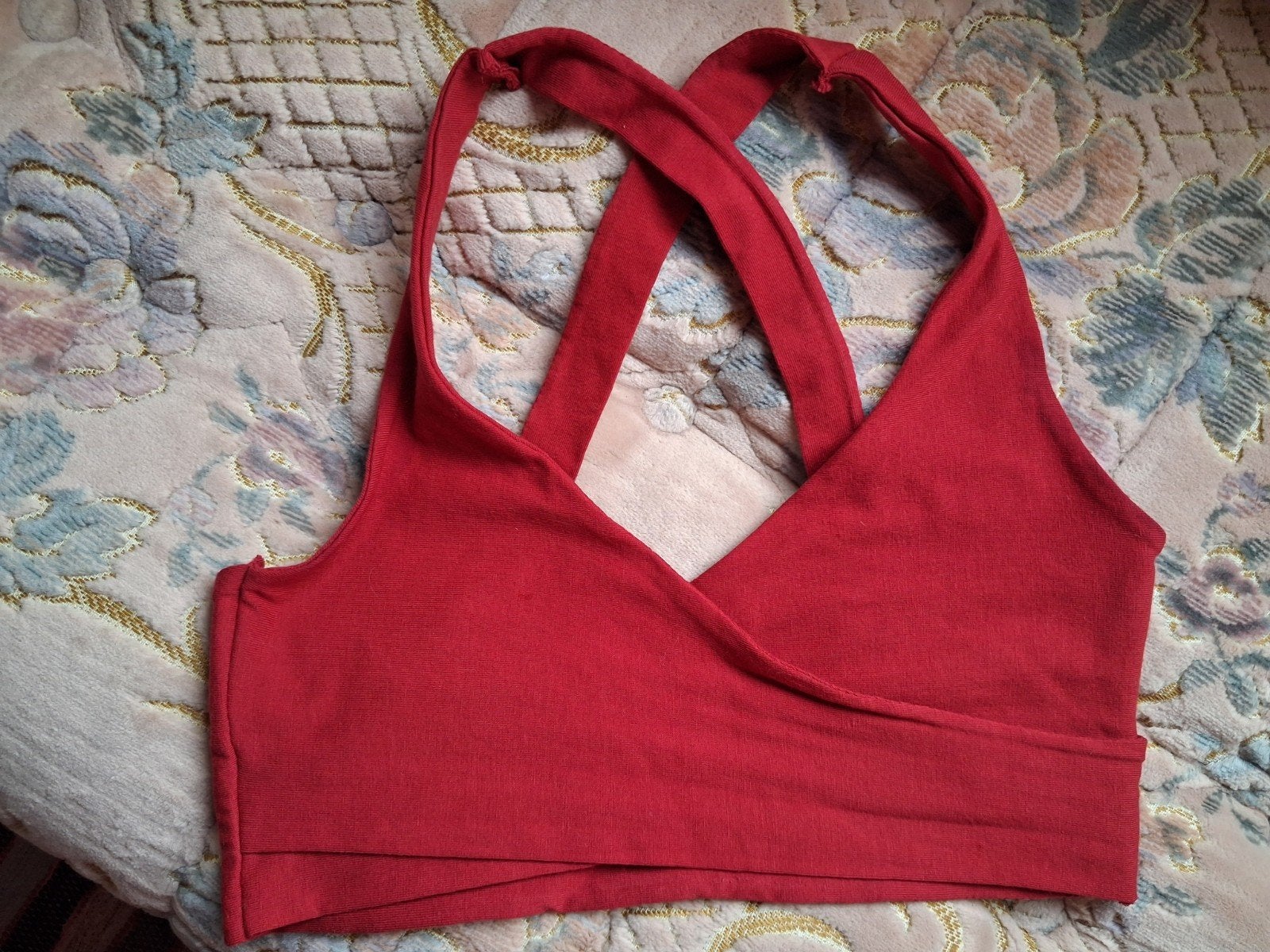 yoga beha top bralette wikkelbeha M (80A) rood, Ophalen of Verzenden, Rood, BH