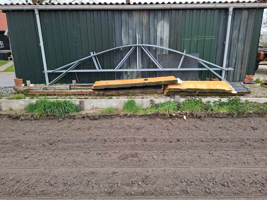 Serre moestuin - Aluminium frame, glas, Tuin en Terras, Staal, Gebruikt, Overige materialen, Kweekkas