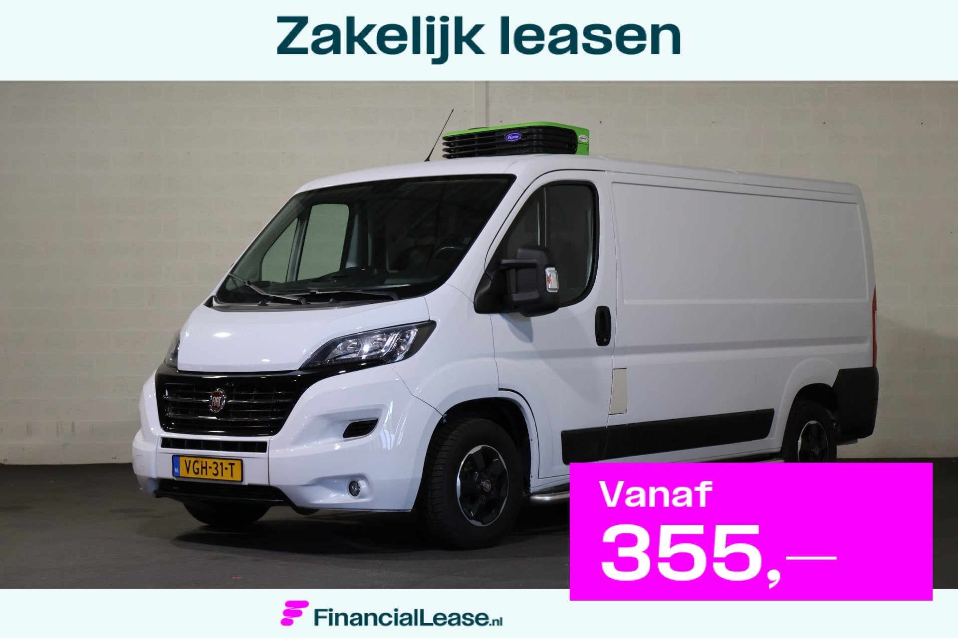 Fiat Ducato 2.3 MultiJet L2 H1 Koelwagen Dag en Nacht, Voorwielaandrijving, Gebruikt, Euro 6, Wit