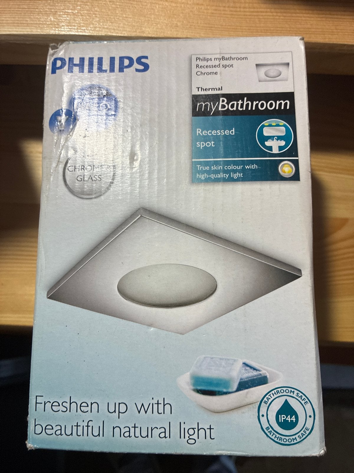 Philips myBathroom Inbouwspot Chroom - Nieuw in doos, Metaal, Waterbestendig, Nieuw, Ophalen of Verzenden