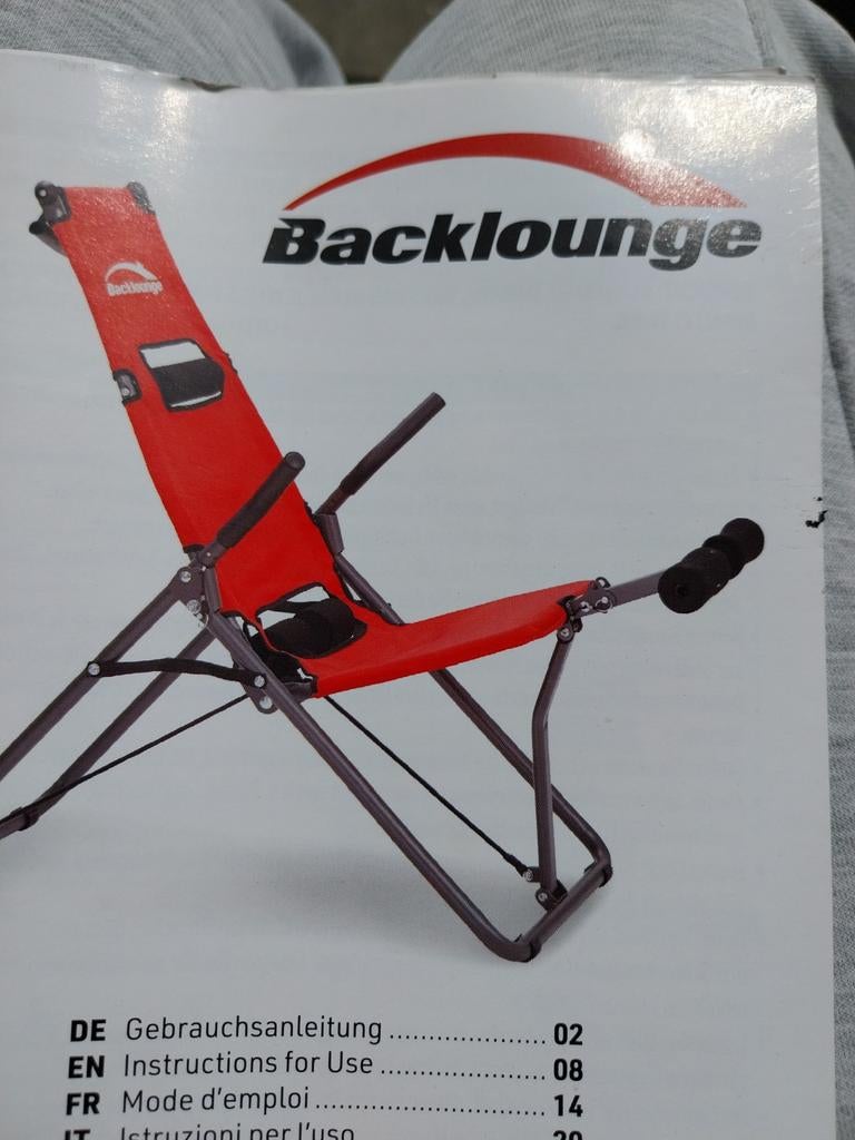 Backlounge Inversiebank - Ontspanning en Rugverlichting, Sport en Fitness, Ophalen, Rug, Overige typen, Zo goed als nieuw