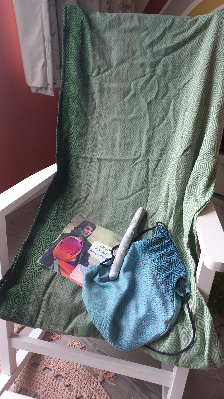 Little Frog draagdoek met knoopconstructie en accessoires, Kinderen en Baby's, Babydragers en Draagdoeken, Overige merken, Draagdoek