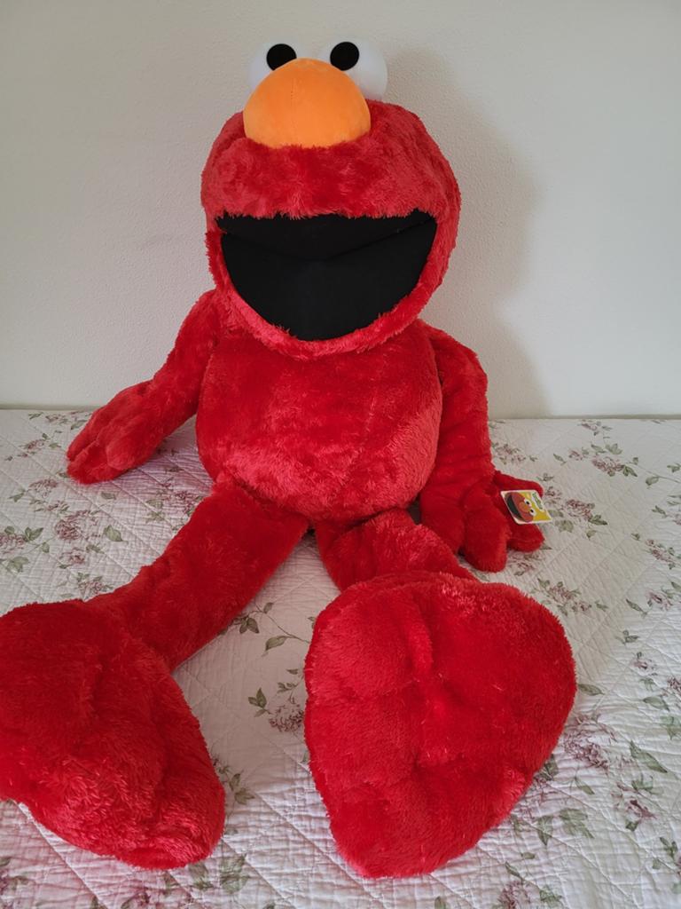 Grote Elmo Knuffel Sesamstraat - Zo goed als nieuw, Ophalen, Overige merken, Overige karakters, Overige typen