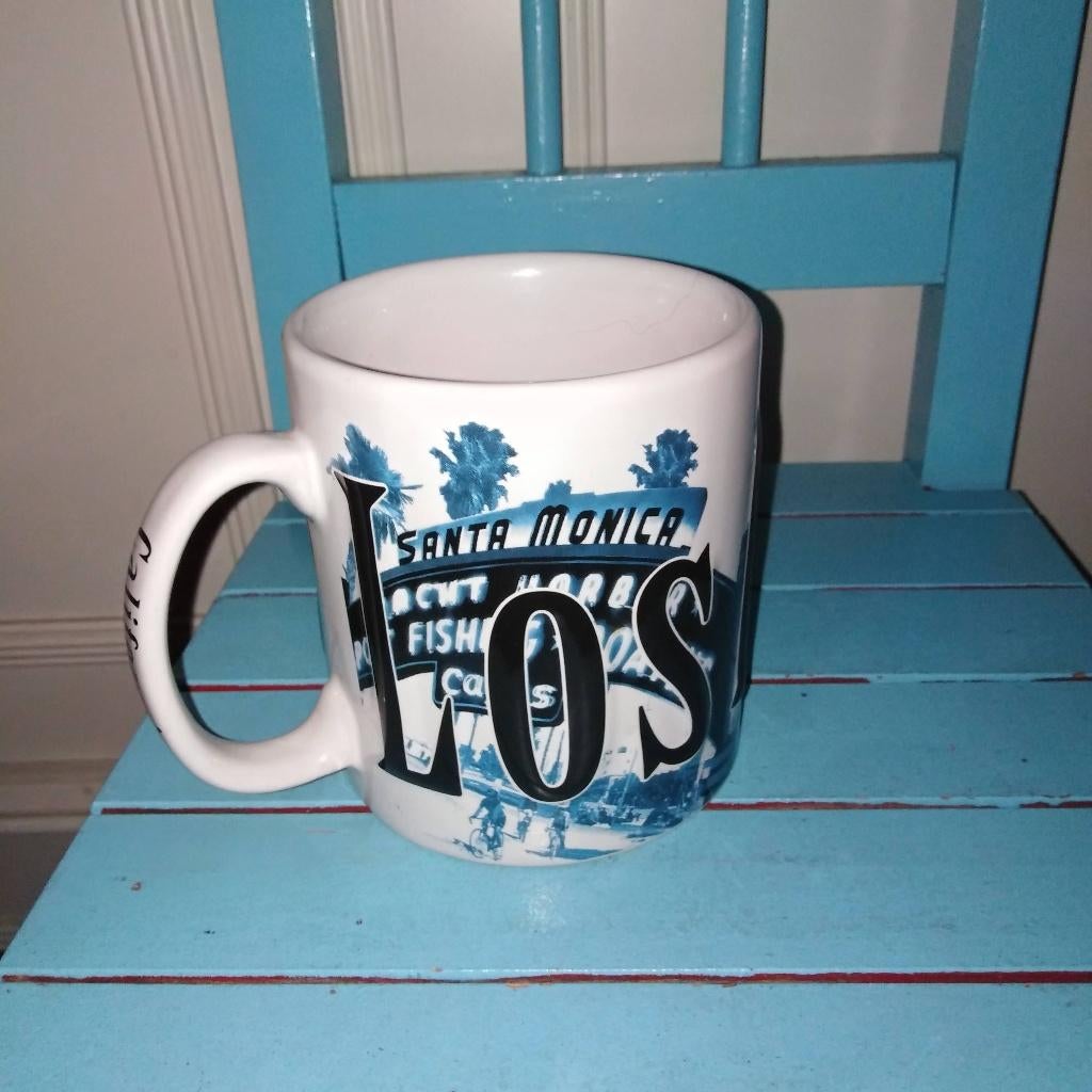 Americaware Los Angeles Duo Tone Blue Relief Mug, Ophalen, Glas of Glazen, Zo goed als nieuw, Overige stijlen
