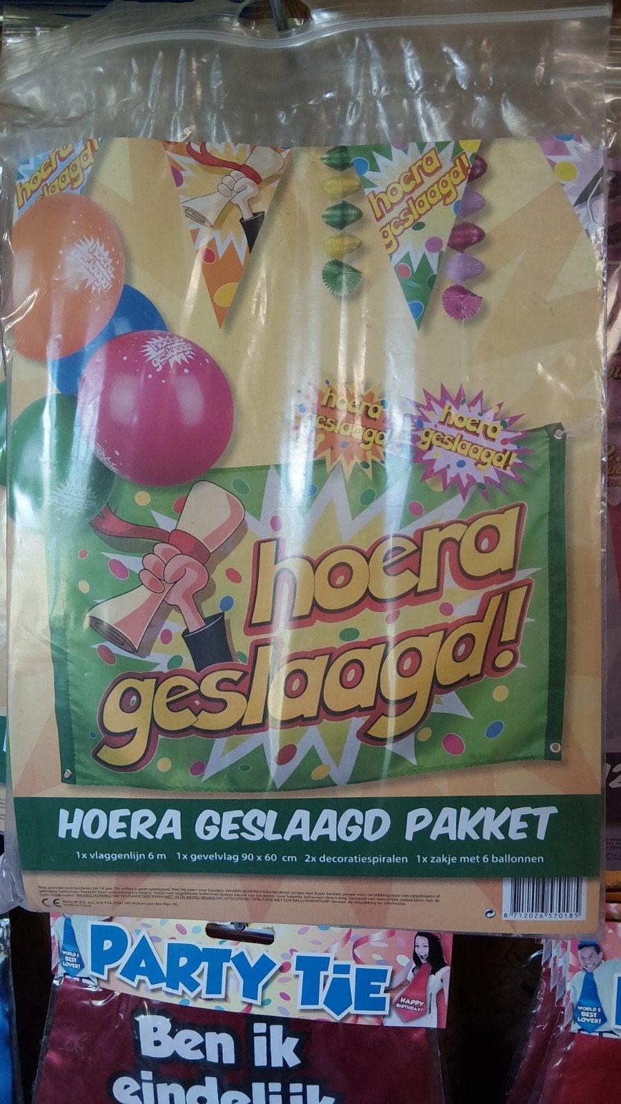 Hoera Geslaagd Pakket - Vlaggenlijn, Vlag, Ballonnen, Ophalen of Verzenden, Vtv, N, V