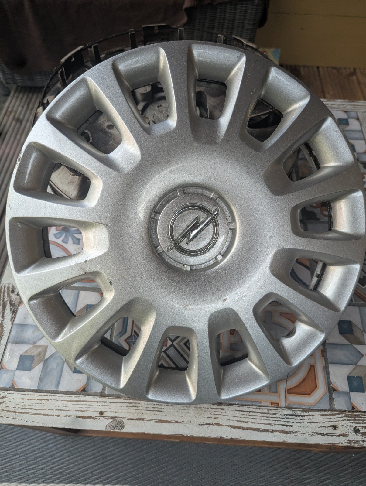 4 Gebruikte wieldoppen voor Opel Corsa D, Ophalen of Verzenden, Gebruikt