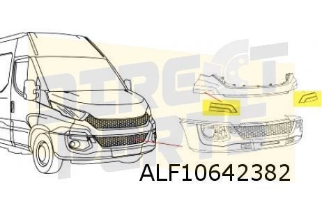 Iveco Daily (5/14-) Voorbumperlijst Rechts boven MQ+ 5801847, Auto-onderdelen, Carrosserie en Plaatwerk, -, -, Nieuw, Ophalen of Verzenden