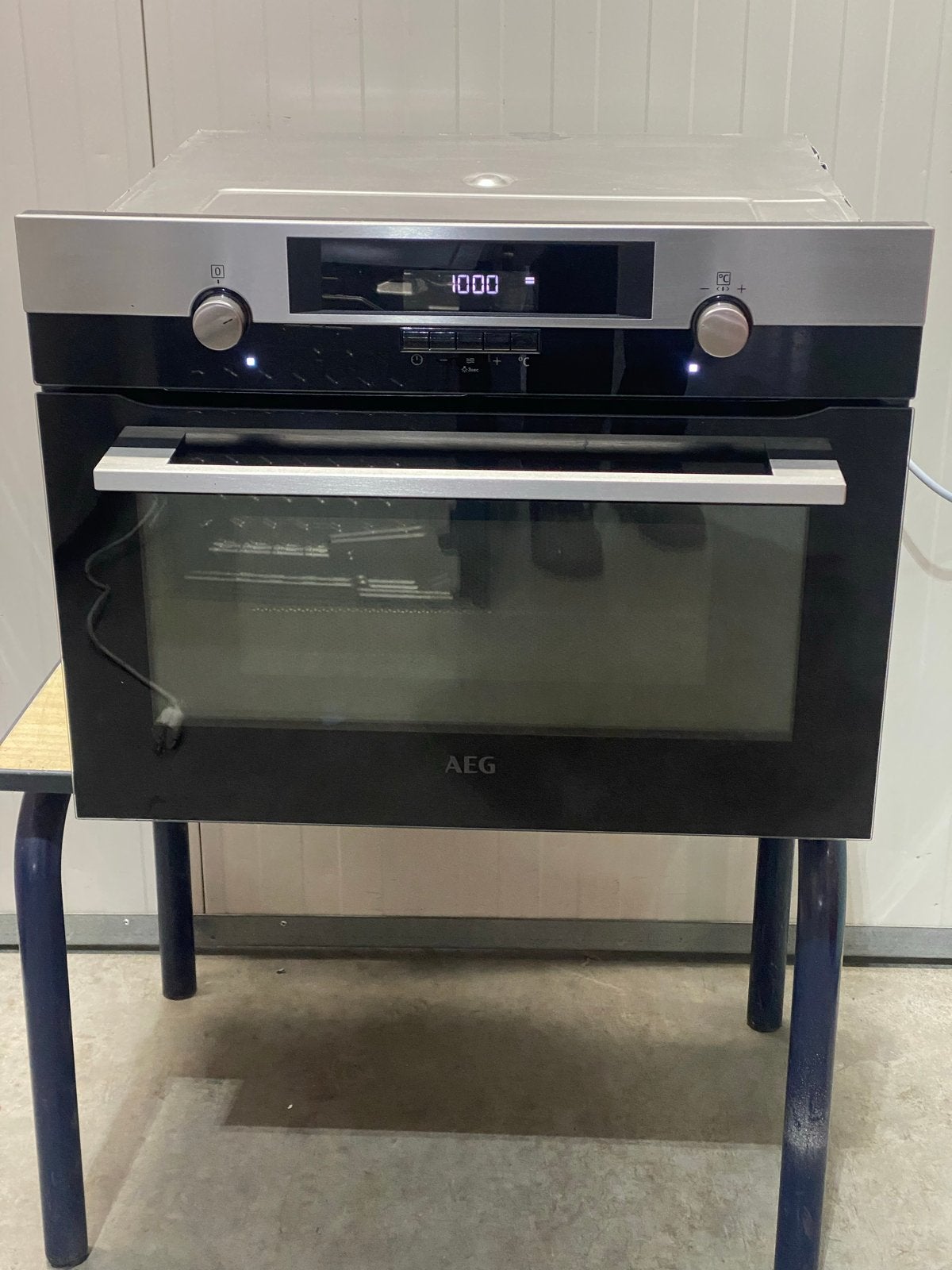 AEG Combi-oven KMK561000M - Zo goed als nieuw, 45 tot 50 cm, Bella, Ophalen of Verzenden, Inbouw