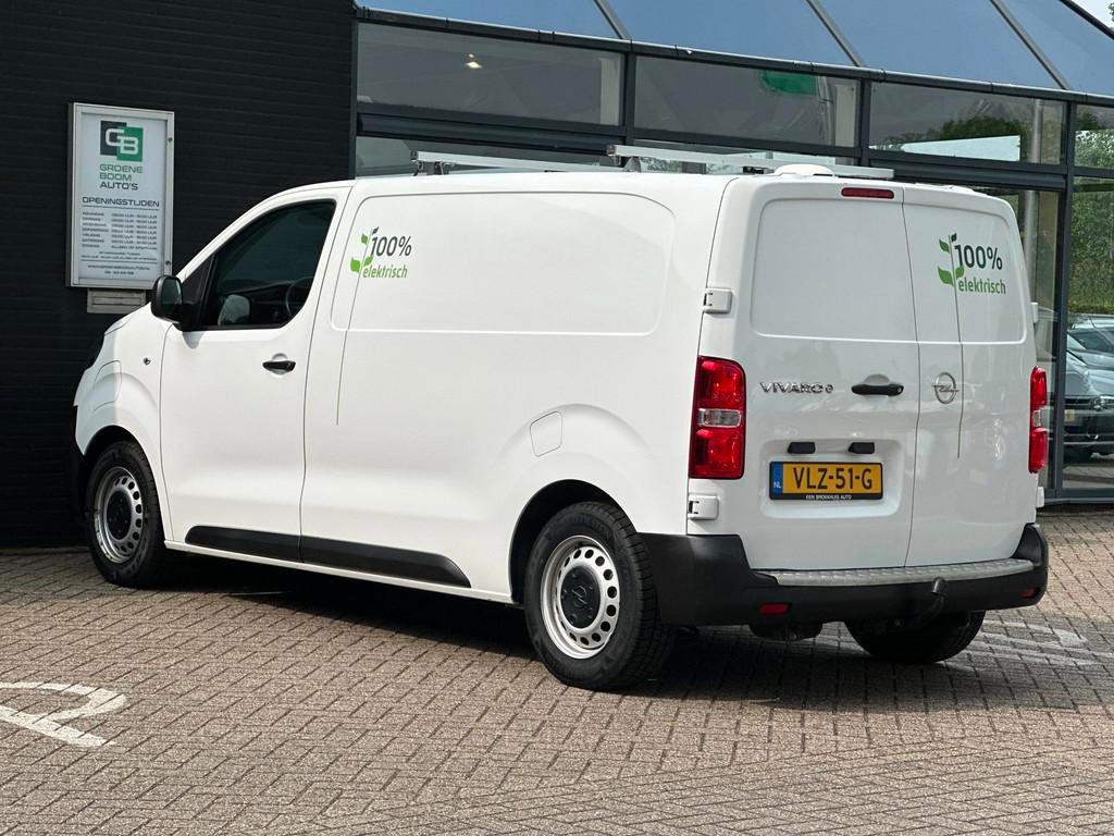 Opel Vivaro-e L3H1 Edition 75 kWh/AIRCO/TREKHAAK/BTW-AUTO NA, 136 pk, Gebruikt, Leder en Stof, Wit