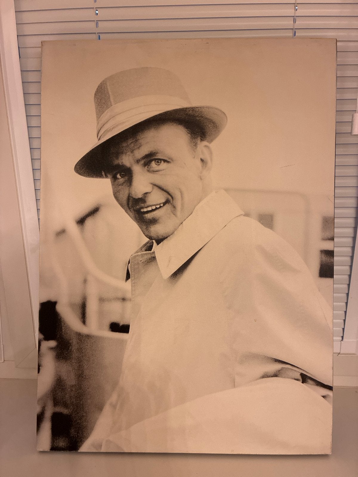 Zwart wit  Canvas Frank Sinatra & JFK, Ophalen, Gebruikt, 100 tot 125 cm, Foto of Poster