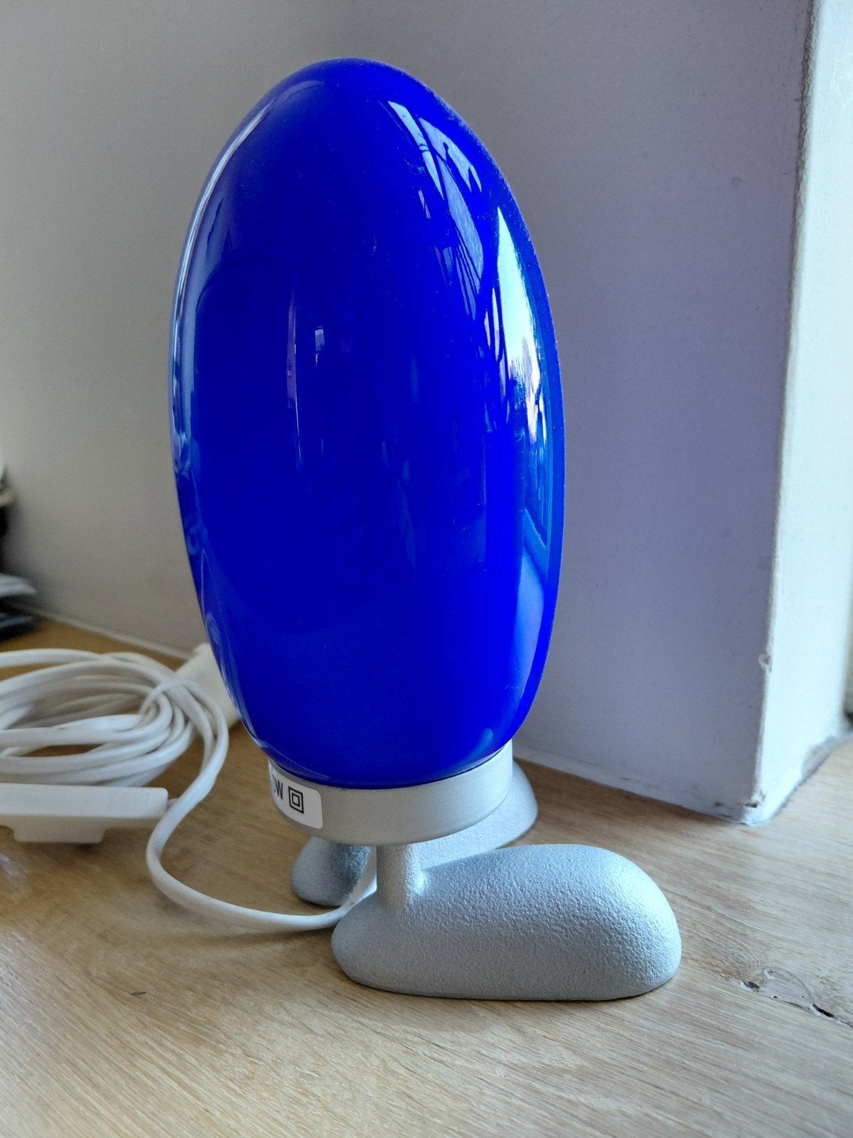Ikea  Fjorton Blauwe sfeerlamp / tafellamp, max 40W, Ophalen of Verzenden, Gebruikt, Modern, Sfeervol, Uniek