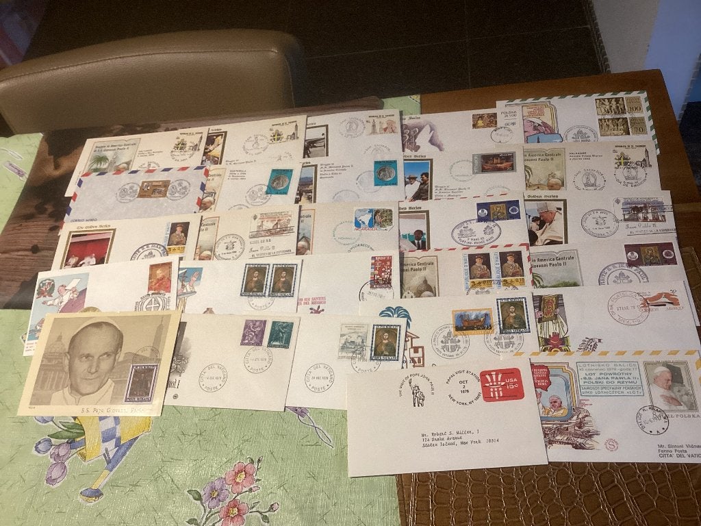 27 stuks Religie de Paus no6 Nederland jaargangen fdc 1963, Ophalen of Verzenden, Onbeschreven, Rest van de wereld