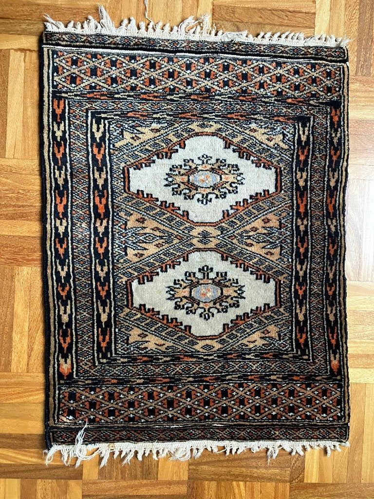 Perzisch tapijt, Zwart, Minder dan 50 cm, Gebruikt, 50 tot 100 cm