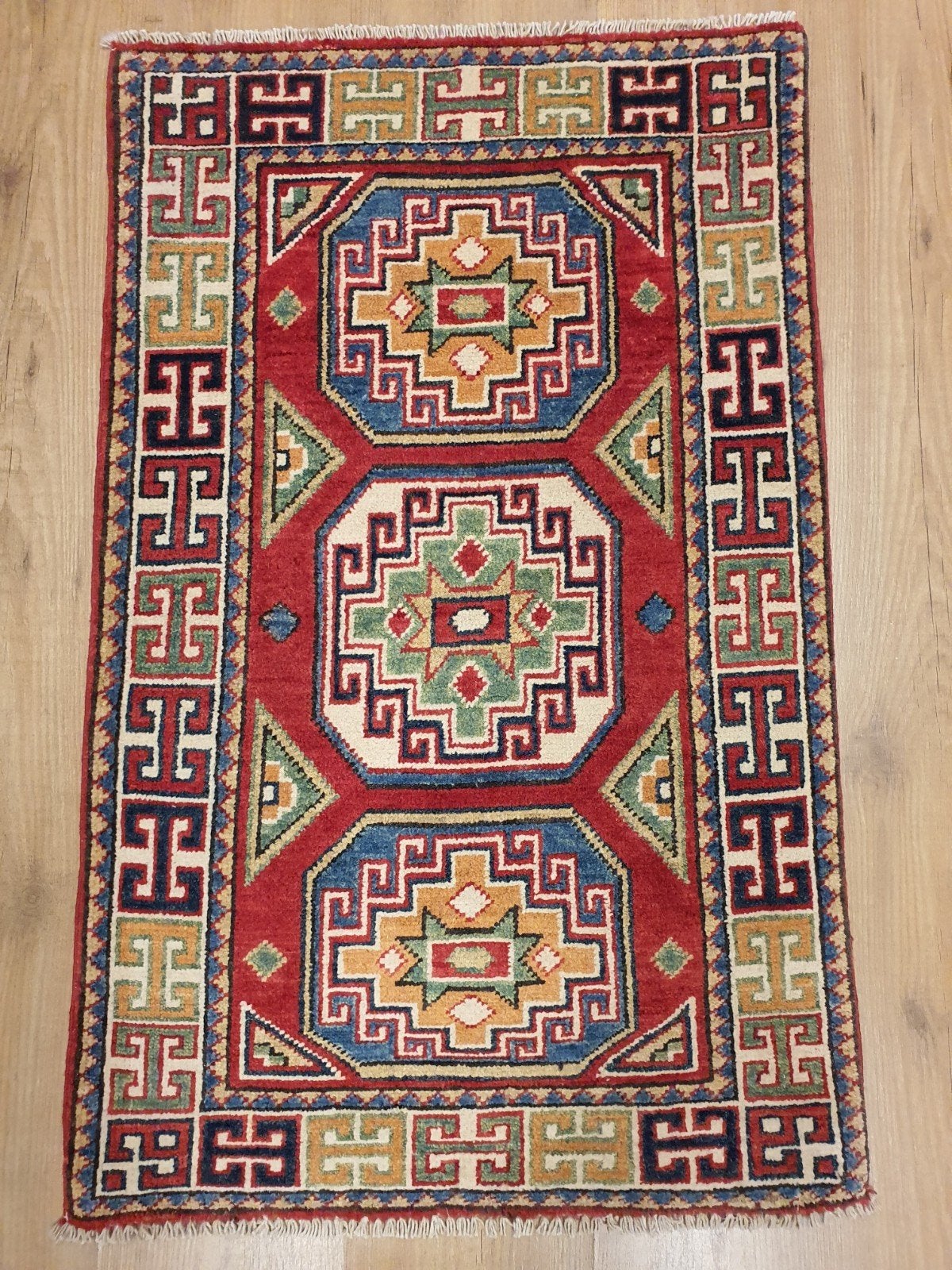 Handgeknoopt oosters tapijt kazak 100x61
