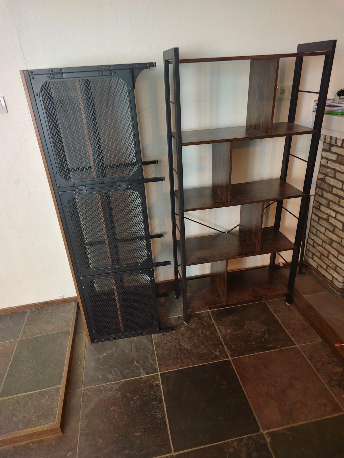 Ikea Fjalbo TV-kast en Vasagle Boekenkast, Met plank(en), Gebruikt, 150 tot 200 cm, Industrieel, Modern