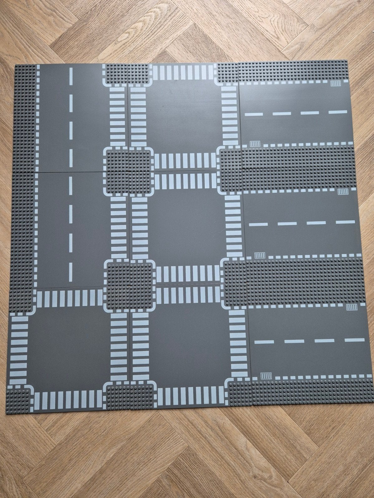 9 lego city legocity weg platen wegenplaten donkergrijs ZGAN, Lego, Ophalen of Verzenden, Compleet, Grondplaat