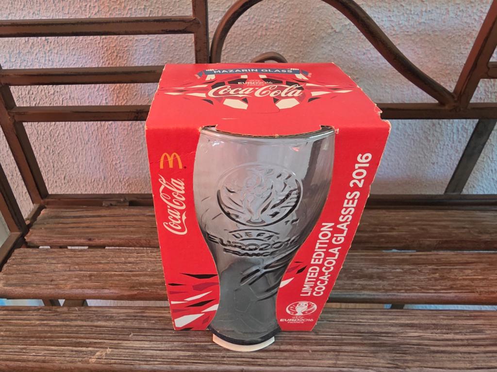Coca Cola glas Uefa Euro Ek voetbal 2016 Nieuw, Verzamelen, Ophalen, Nieuw, Frisdrankglas