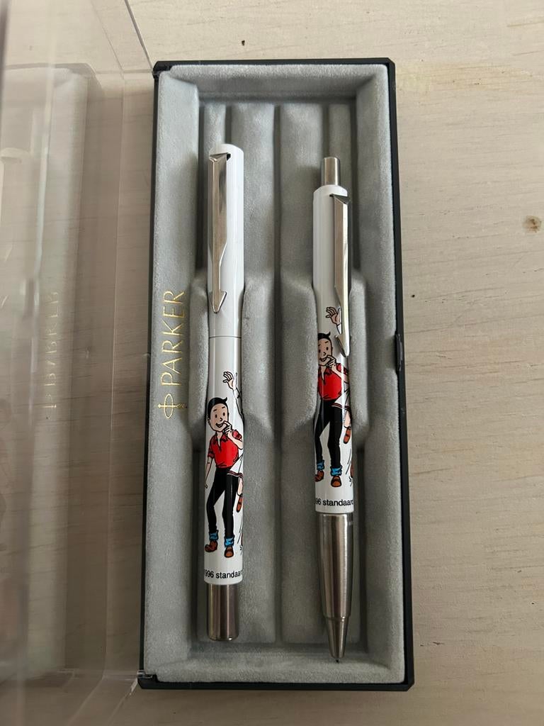 Suske en Wiske Parker pennenset uit 1996, Ophalen of Verzenden, Zo goed als nieuw, Balpen, Parker