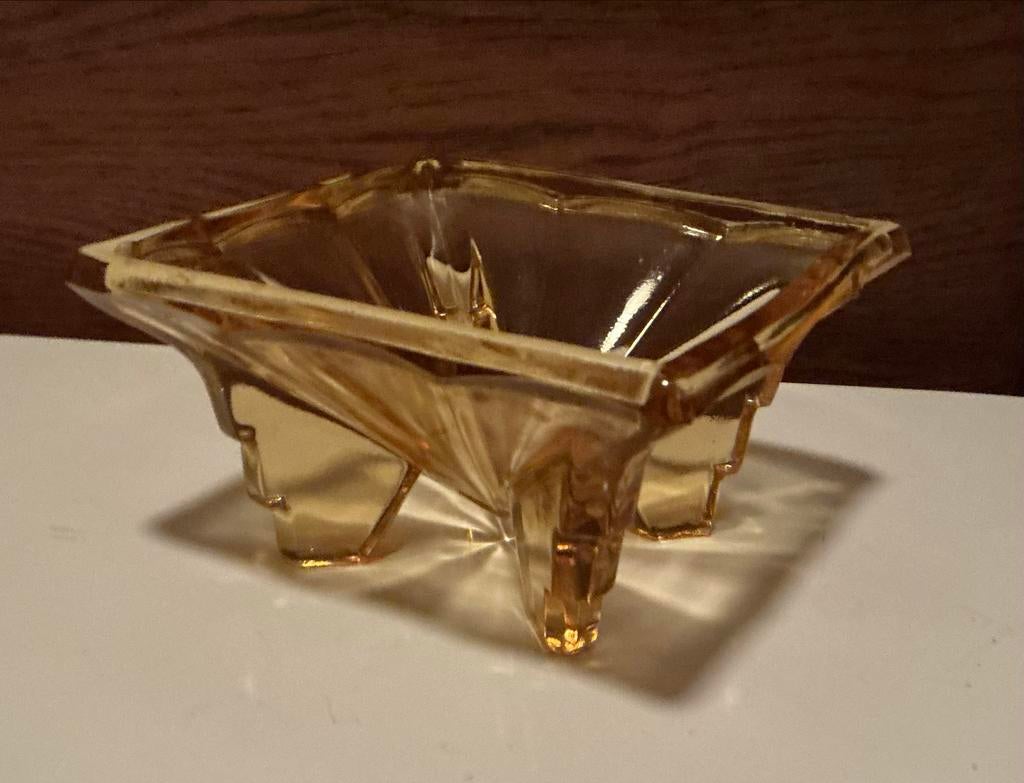 Vintage Art Deco Glazen Schaaltje, Antiek en Kunst, Antiek | Glas en Kristal, Ophalen of Verzenden