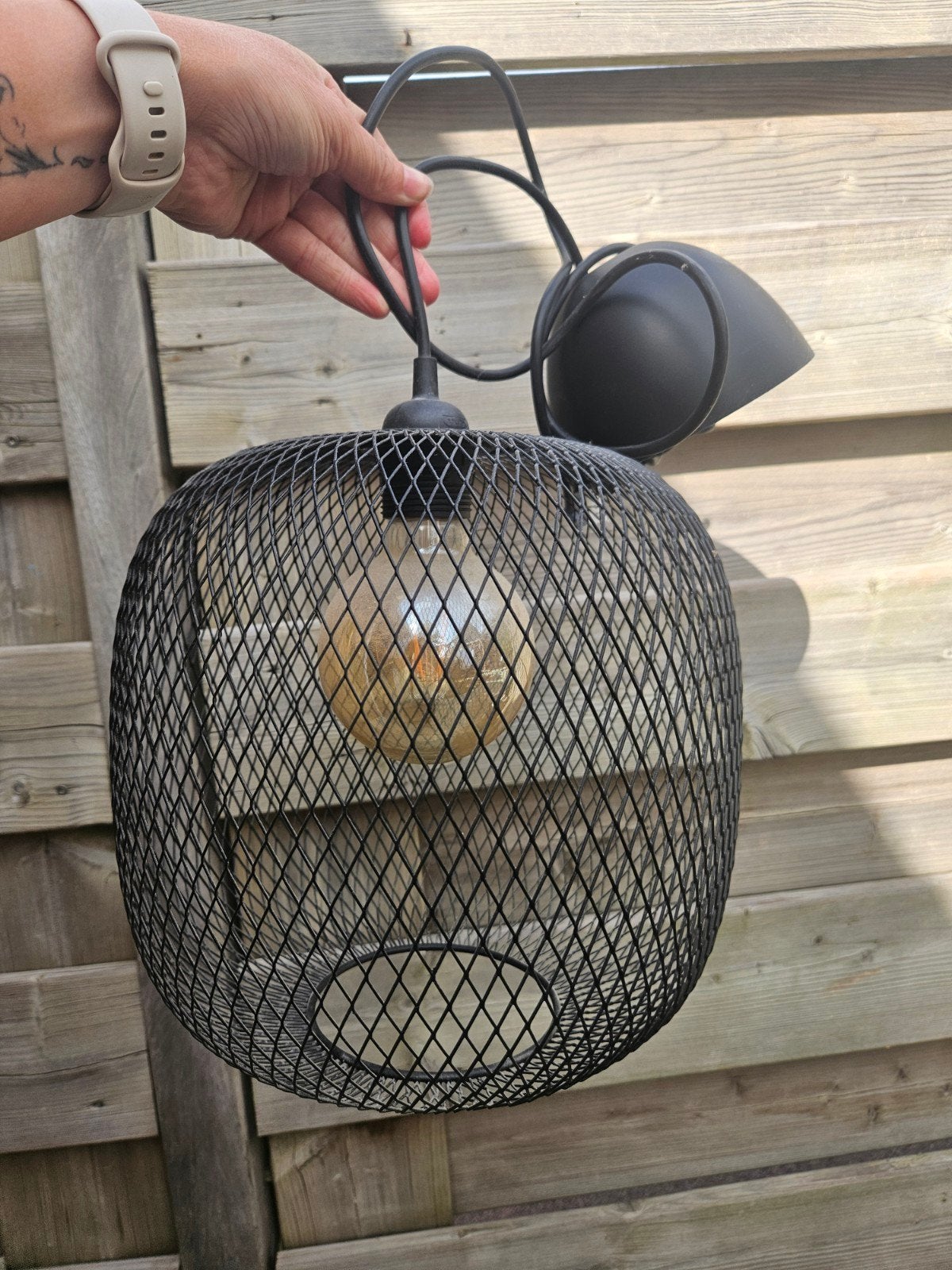 ikea hanglamp incl lampje, Verzenden, Zo goed als nieuw, Metaal, E27 (groot)