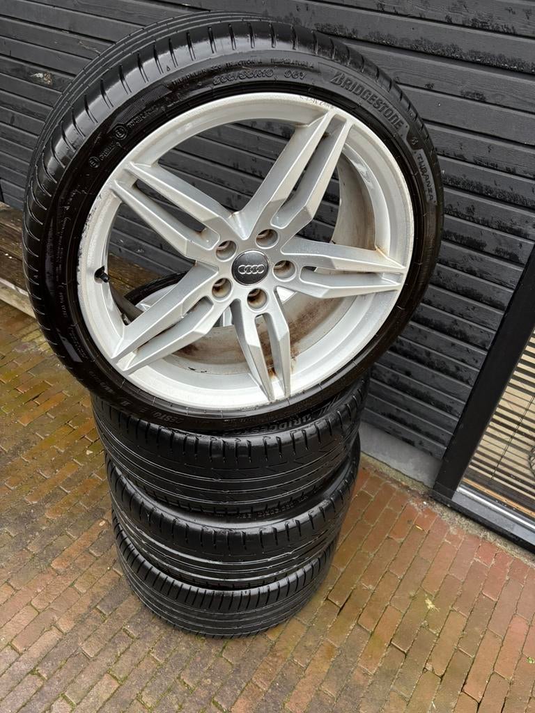 Audi a5 s line 19 inch velgen bridgestone, Auto-onderdelen, Banden en Velgen, 255 mm, Personenwagen, Zomerbanden, Ophalen