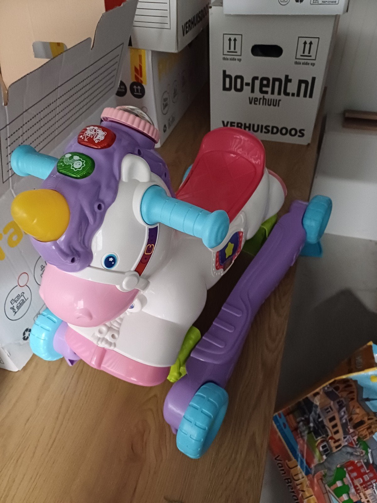 VTech Baby Walker Eenhoorn - 2-in-1 Loopwagen en Loopfiets, Ophalen of Verzenden, Zo goed als nieuw, Loopvoertuig