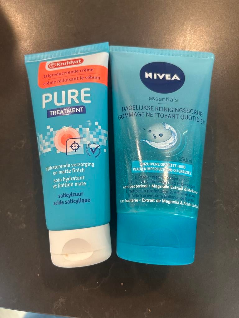 Kruidvat Pure Treatment & Nivea Reinigingsscrub, Ophalen of Verzenden, Nieuw, Gehele gezicht, Reiniging