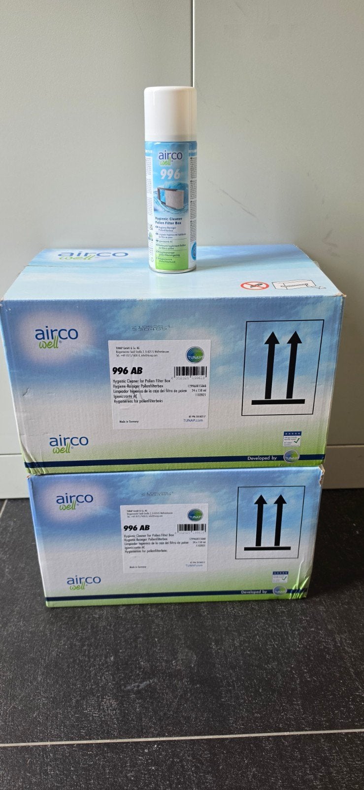 Tunap 996 Airco Well Hygienic Cleaner 150ml - 48 stuks, Ophalen of Verzenden