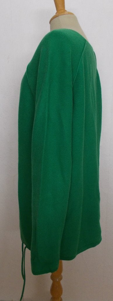 Sportieve katoenen fijne knitwear groene trui! 42, Verzenden, Zo goed als nieuw, Maat 42/44 (L), Groen