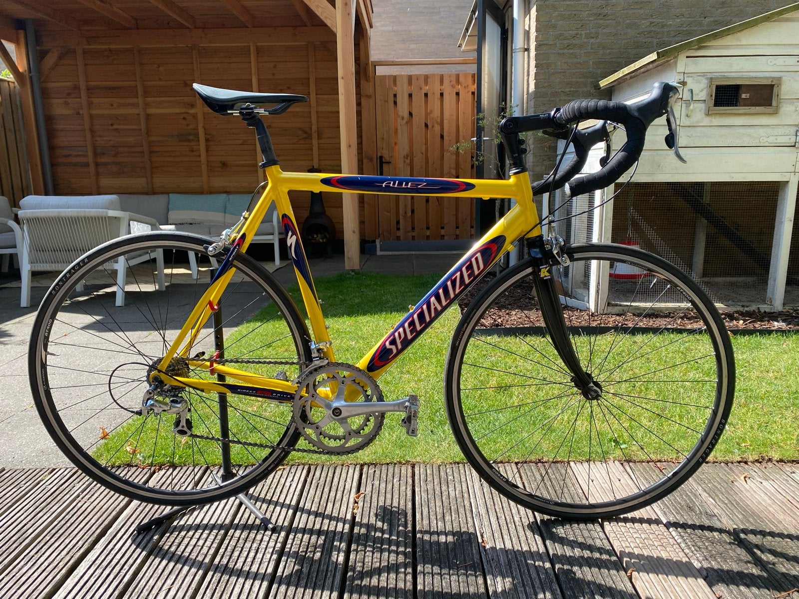 Specialized Allez SPORT - Geel maat 54, Fietsen en Brommers, Fietsen | Racefietsen, 28 inch, Gebruikt, Aluminium, 15 tot 20 versnellingen
