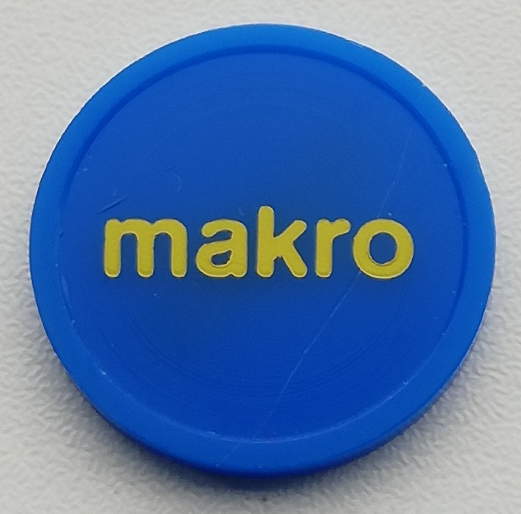 Winkelwagenmuntje Groothandel Makro (Plastic muntje), Ophalen of Verzenden