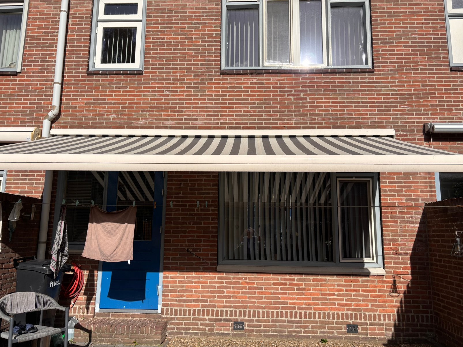 Zonwering ,nieuw doek en somfy motor in februari vervangen, Tuin en Terras, Ophalen, Gebruikt, 450 cm of meer, Elektrisch