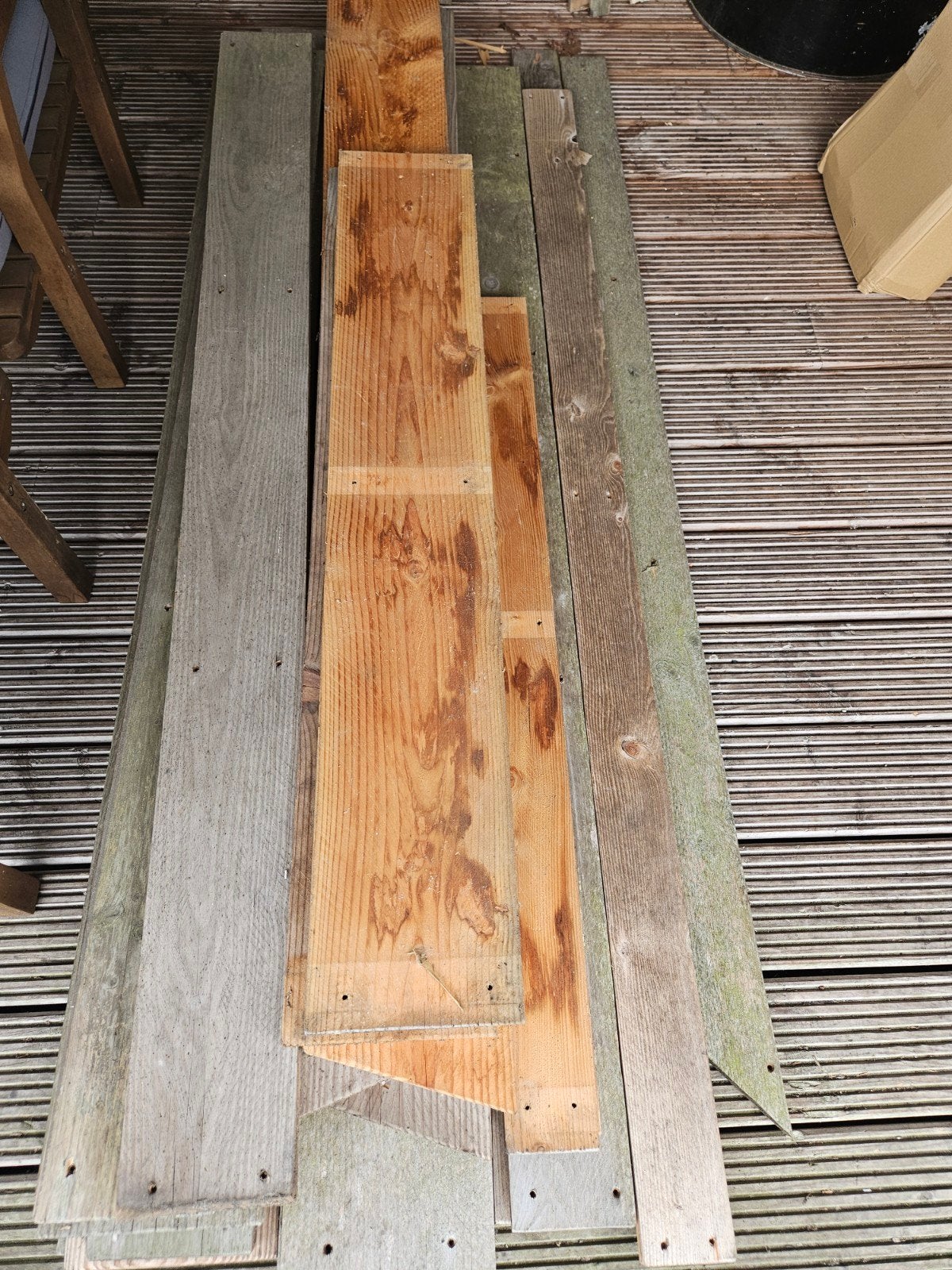 Diverse droge gebruikte douglaplanken, Ophalen, 250 cm of meer, Planken