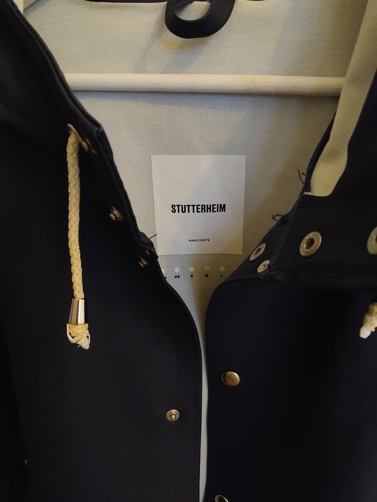 Stutterheim raincoat maat M blauw, Stutterheim, Ophalen of Verzenden, Gedragen, Maat 48/50 (M)