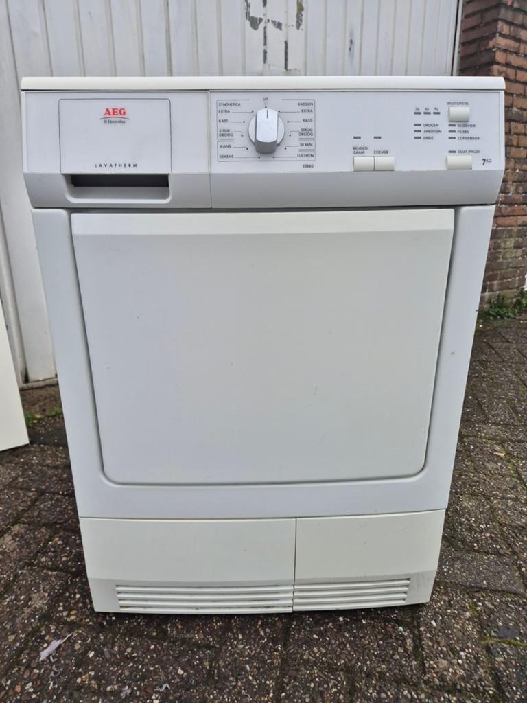 Aeg Lavatherm 55840 7kg condensdroger, Witgoed en Apparatuur, Wasdrogers, 6 tot 8 kg, Minder dan 85 cm, Anti-kreukfase, Ophalen of Verzenden