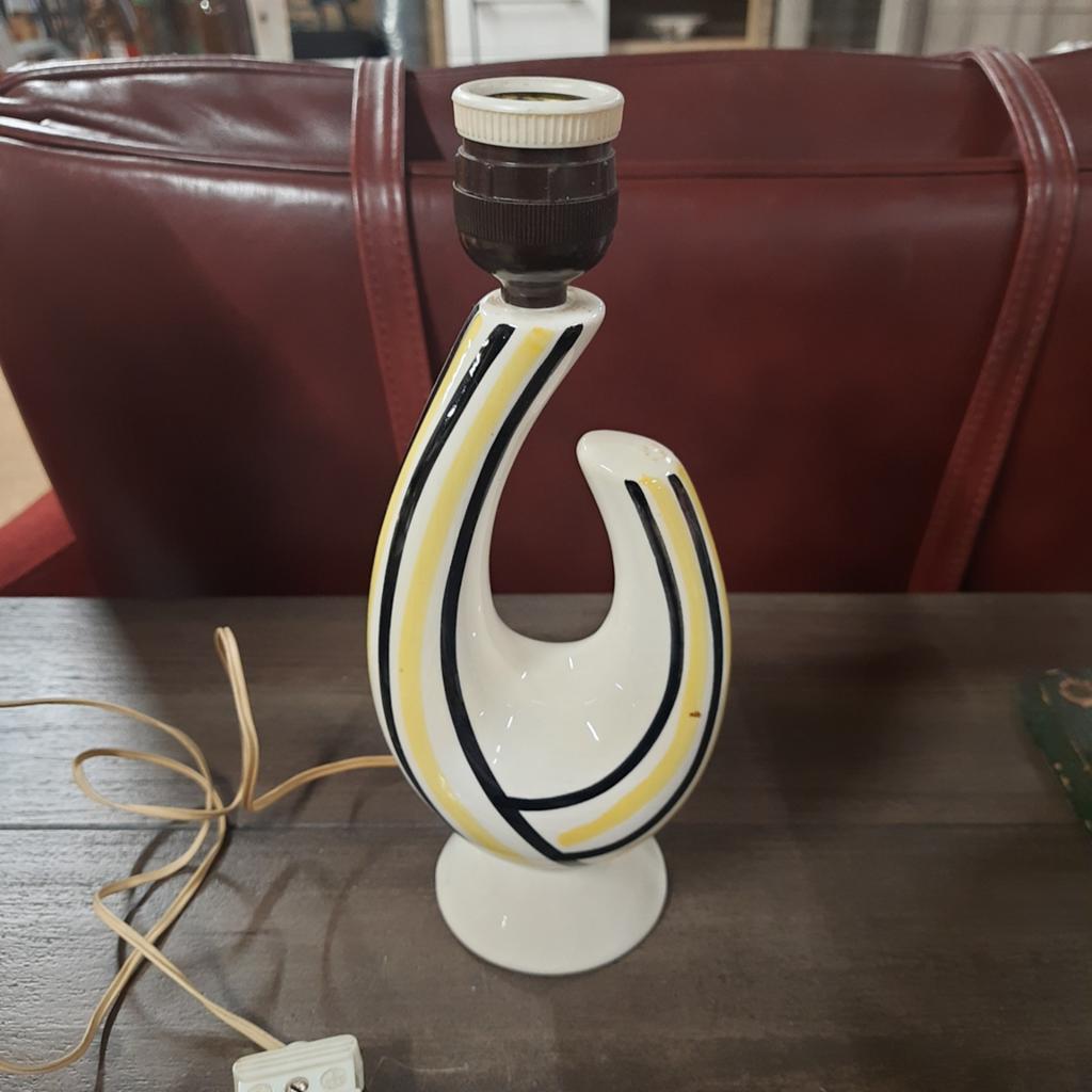 Vintage keramische János Török tafellamp met design, Ophalen of Verzenden