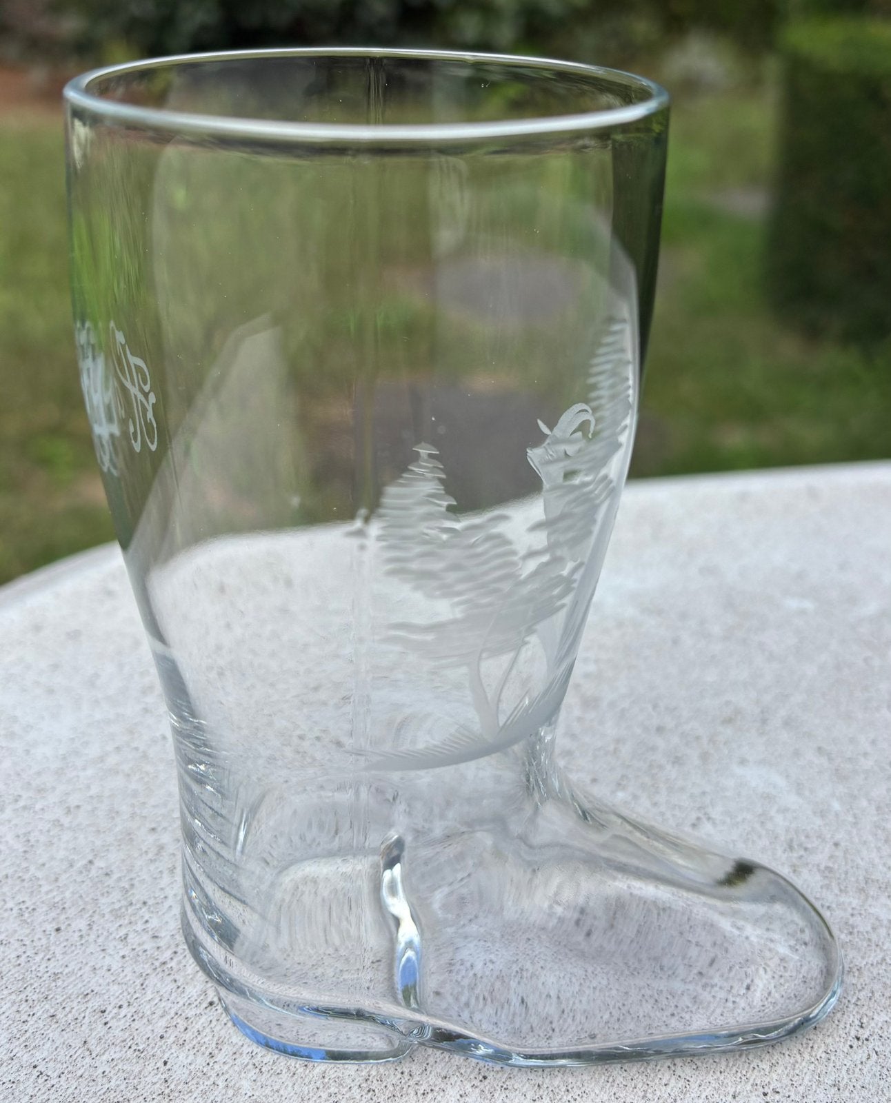 Laars bierglas met gegraveerd hert en naam Harry, Ophalen of Verzenden, Zo goed als nieuw, Bierglas