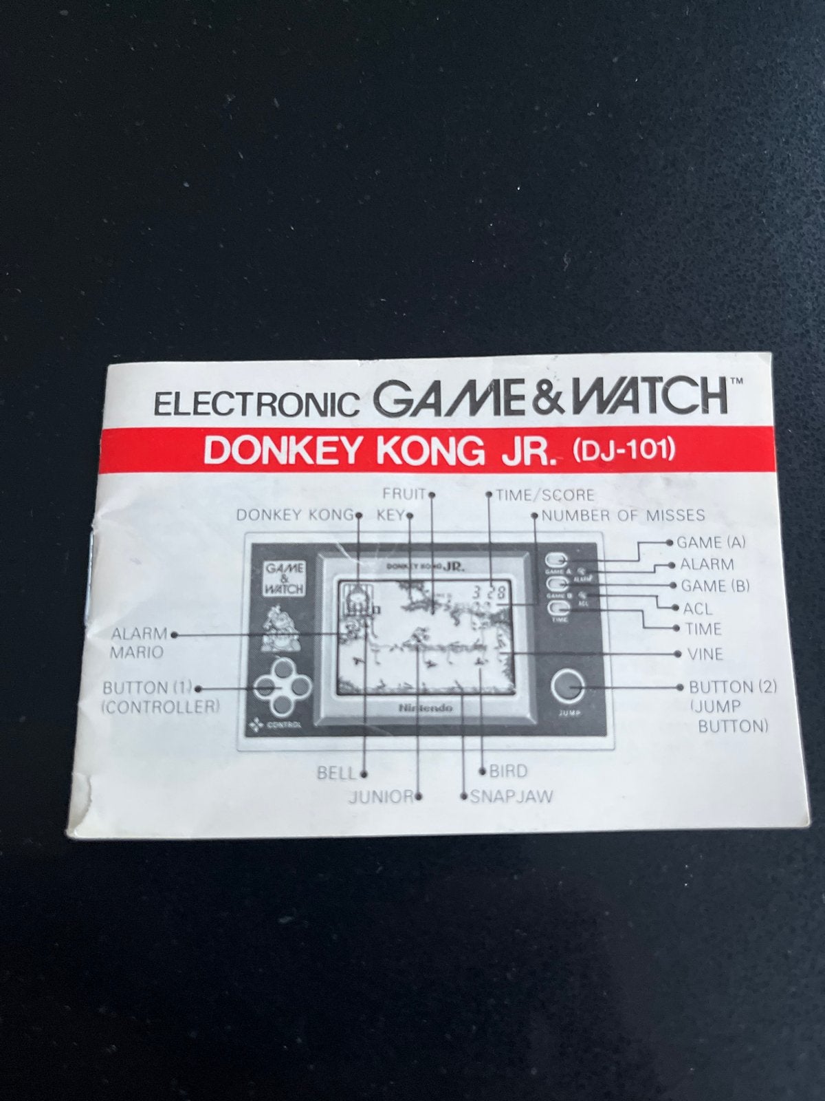 Handleiding Game & Watch Donkey Kong Jr. (DJ-101), Ophalen of Verzenden, Gebruikt